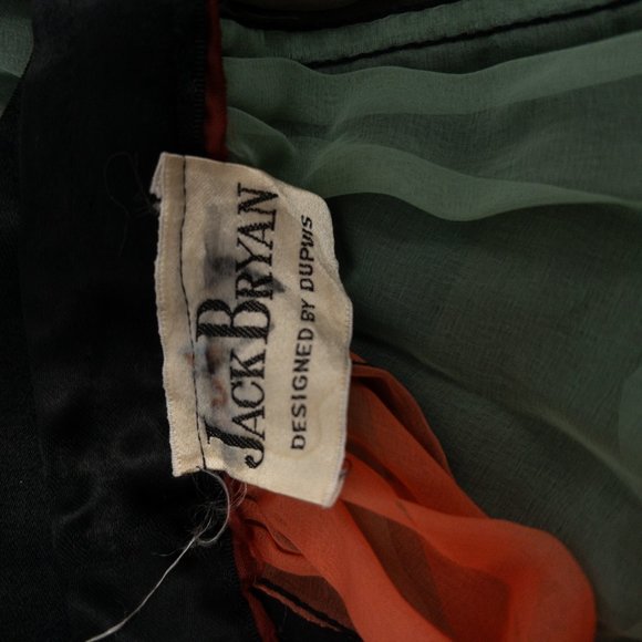 Vintage 1960s 1970s Jack Bryan Dupois Psychedelic Full Maxi Skirt Chiffon Silk - Picture 6 of 6